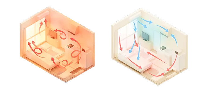 夏の室温上昇を抑える住まいのイメージ