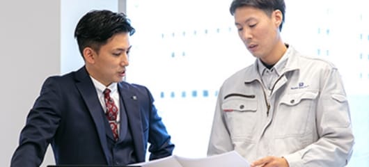 営業との現場引継ぎのための打ち合わせ